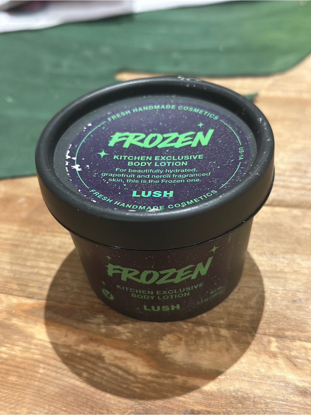 Lush Frozen Body Lotion - Black & Green